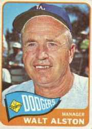 1965 Topps Baseball Cards      217     Walter Alston MG